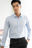  Áo Sơ Mi Nam Trơn Tay Dài Màu Xanh - GenTiTi 1C713HAKT 