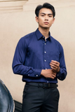  Áo Sơ Mi Nam Trơn Tay Dài Màu Xanh Đậm - GenTiTi 1C714HAKT 