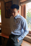  Áo sơ mi xanh Pastel có túi - 1C7885AKTS418A 