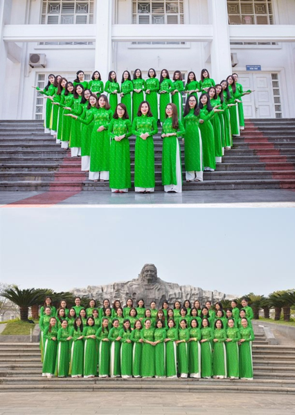 Đồng Phục Áo Dài Ngân Hàng Vietcombank 