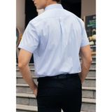  Áo Sơ Mi Nam Tay Ngắn Họa Tiết Caro Màu Xanh GENTITI by Thái Tuấn- 1C708 