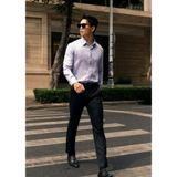  Áo Sơ Mi Nam Trơn Tay Dài Màu Xanh - GenTiTi 1C718HAKT 