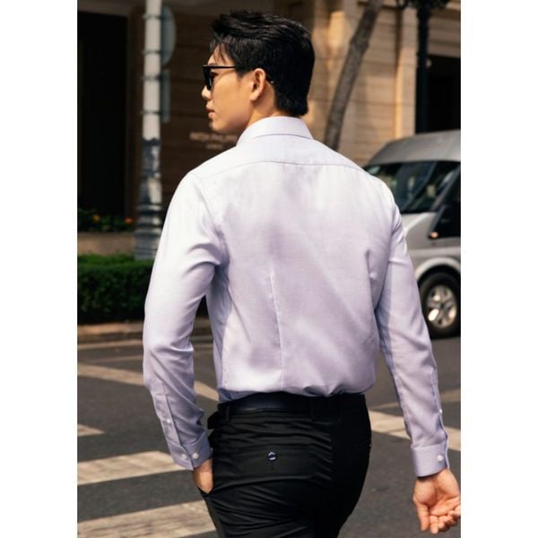  Áo Sơ Mi Nam Trơn Tay Dài Màu Xanh - GenTiTi 1C718HAKT 