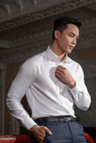  Áo Sơ Mi Nam Trơn Tay Dài Màu Trắng Gentiti by Thái Tuấn - 1C700 