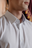  Áo Sơ Mi Nam Trơn Tay Dài Màu Trắng Phối Màu GENTITI by Thái Tuấn- 1C707 