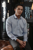  Áo Sơ Mi Nam Trơn Tay Dài Màu Xanh - GenTiTi 1C713HAKT 