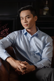  Áo Sơ Mi Nam Trơn Tay Dài Màu Xanh - GenTiTi 1C713HAKT 