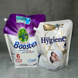  Nước giặt xả Booster tím thơm, đậm đặc túi 3,2 kg 