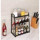  Kệ sắt đen sơn tĩnh điện nghiêng để gia vị 