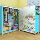  Tủ quần áo vải 3D 3 buồng 8 ngăn 