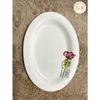 Đĩa 10 bầu dục sứ hoa 63 BT (26 x 18.3 cm)