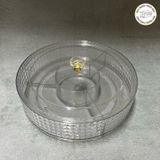  [KHAY MỨT 2025] Khay mứt xoay 360 độ kim cương trong suốt 1 tầng, 2 tầng 