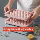  Khay nhựa làm đá, làm thạch 33 viên có nắp 