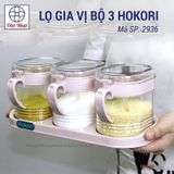  Bộ 3 lọ nhựa đựng gia vị Hokori 2936 Việt Nhật 