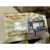 Kệ sắt úp chén bát 2 tầng có khay hứng nước Phú Khang 