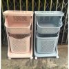 Kệ nhựa 2 tầng đựng đồ đa năng có bánh xe 5567-2 Việt Nhật