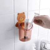  Cốc gấu để kem đánh răng, bàn chải dán tường 