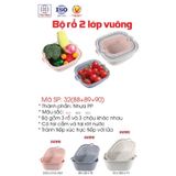  Rổ 2 lớp vuông bé, trung, to Việt Nhật (rổ kèm chậu) 