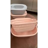  Rổ 2 lớp vuông bé, trung, to Việt Nhật (rổ kèm chậu) 