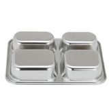  Khay cơm 4 ngăn inox sâu lòng không nắp hàng dày dặn 