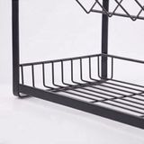  Kệ sắt đen sơn tĩnh điện nghiêng để gia vị 