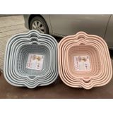  Rổ 2 lớp vuông bé, trung, to Việt Nhật (rổ kèm chậu) 