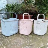  Giỏ nhựa caro cao có quai xách đựng quần áo, đồ chơi 3373 Việt Nhật 