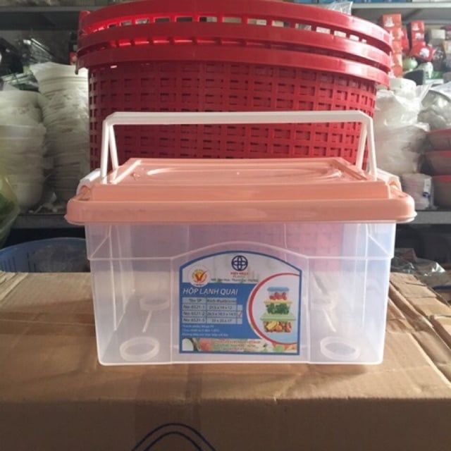  Hộp nhựa trung có 2 quai xách 6521-2 Việt Nhật 