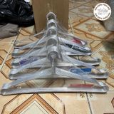 Set 10 móc nhôm phơi quần áo người lớn Hưng Huê các size 