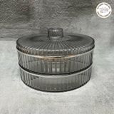  [KHAY MỨT 2025] Khay mứt xoay 360 độ kim cương trong suốt 1 tầng, 2 tầng 