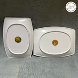  Đĩa phíp chữ nhật trắng 9152, 9153 melamine 