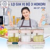 Bộ 3 lọ nhựa đựng gia vị Hokori 2936 Việt Nhật 