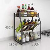  Kệ sắt đen sơn tĩnh điện nghiêng để gia vị 