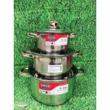  Bộ 3 nồi inox 5 đáy SH781 Sunhouse 
