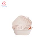  Rổ 2 lớp vuông bé, trung, to Việt Nhật (rổ kèm chậu) 