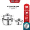 Bộ 3 nồi inox 3 đáy SH335 Sunhouse
