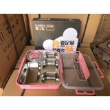  Hộp đựng cơm inox 5 ngăn kèm đũa và thìa 
