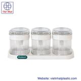  Bộ 3 lọ nhựa đựng gia vị Hokori 2936 Việt Nhật 
