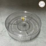  [KHAY MỨT 2025] Khay mứt xoay 360 độ kim cương trong suốt 1 tầng, 2 tầng 