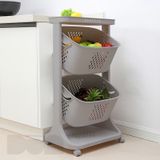  Kệ nhựa 2 tầng đựng đồ đa năng có bánh xe 5567-2 Việt Nhật 