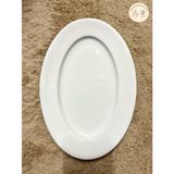  Đĩa 10 bầu dục sứ trắng Ohio (25 x 15.5 cm) 