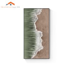 Tranh tráng gương treo tường trừu tượng Bờ Biển Từ Trên Cao