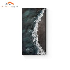 Tranh tráng gương treo tường trừu tượng Bờ Biển Từ Trên Cao