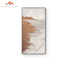 Tranh tráng gương treo tường trừu tượng Bờ Biển Từ Trên Cao