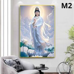 Tranh Tráng Gương Quan Thế Âm 2025 – Bình An Phong Thủy Phòng Thờ Giá Tốt