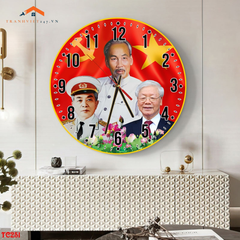 Tranh Đồng Hồ Tráng Gương kỷ niệm 50 năm giải phóng Miền Nam, tranh kèm đồng hồ kim trôi thích hợp làm quà tặng