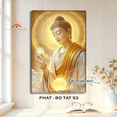Tranh Phật Giáo Tráng Gương Cao Cấp/ Quan thế âm bồ tát / tranh 3D Cao cấp