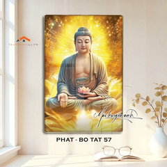 Tranh Phật Giáo Tráng Gương Cao Cấp/ Quan thế âm bồ tát / tranh 3D Cao cấp