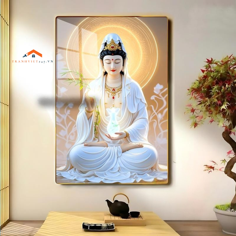 Tranh Tráng Gương Quan Thế Âm Đẹp 2025 – Phong Thủy Bình An Gia Đình