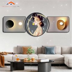 Đồng Hồ Treo Tường Nghệ Thuật Hình Cô Gái Mặc Đầm Sang Trọng - Trang Trí Phòng Khách Hiện Đại